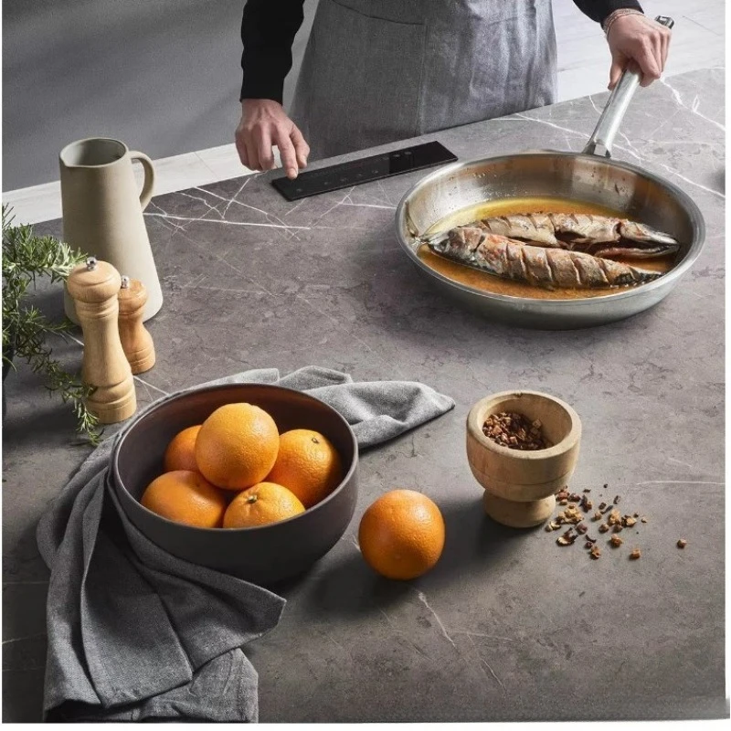 SpotFlush-Mount Invisible Induction Cooktop – Built-In Under Countertop, Works with Glass/Quartz Surfaces (Max 20mm), 220V