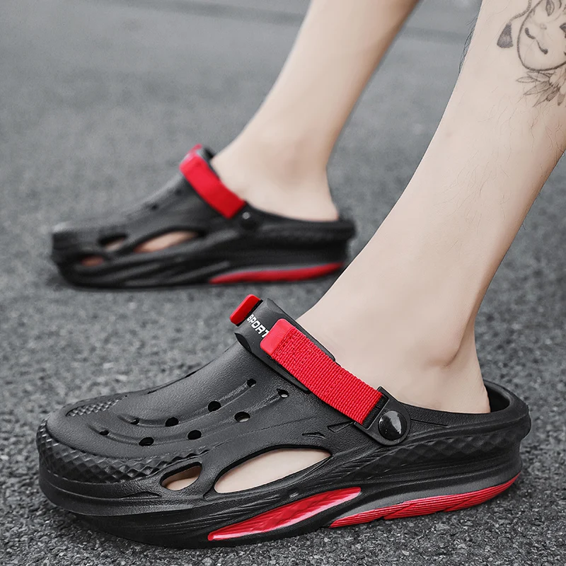 New Summer Slippers Men's Sandals Casual Flip Flops EVA Wading Sandals Beach Outdoor Garden Male Slippers Zapatos Hombre Size 45