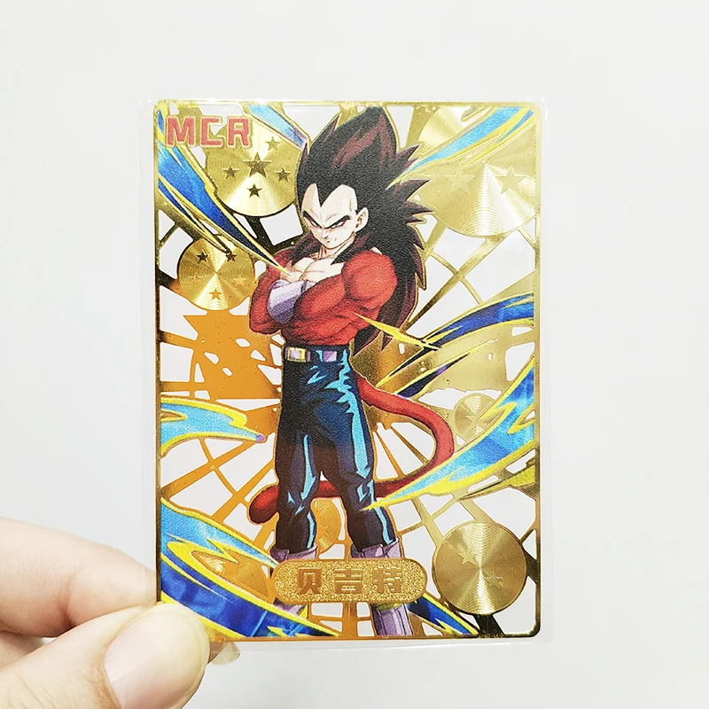 Anime Dragon Ball Son Goku Torankusu Vegeta Iv Bulma New Homemade Metal Skeleton Cards Game Collections Boys Birthday Gift