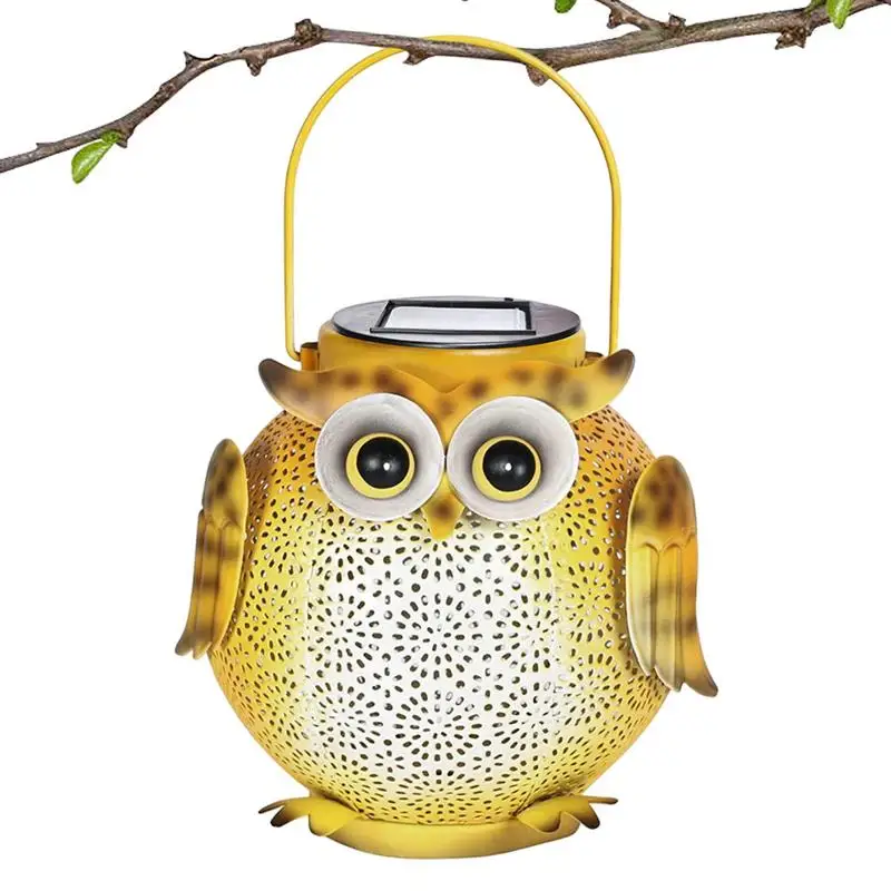 

Owl Solar Lights Outdoor Garden Solar Metal Owl Decor Lanterns Waterproof Lawn Lamp Hangings Garden Decoration Figurine For