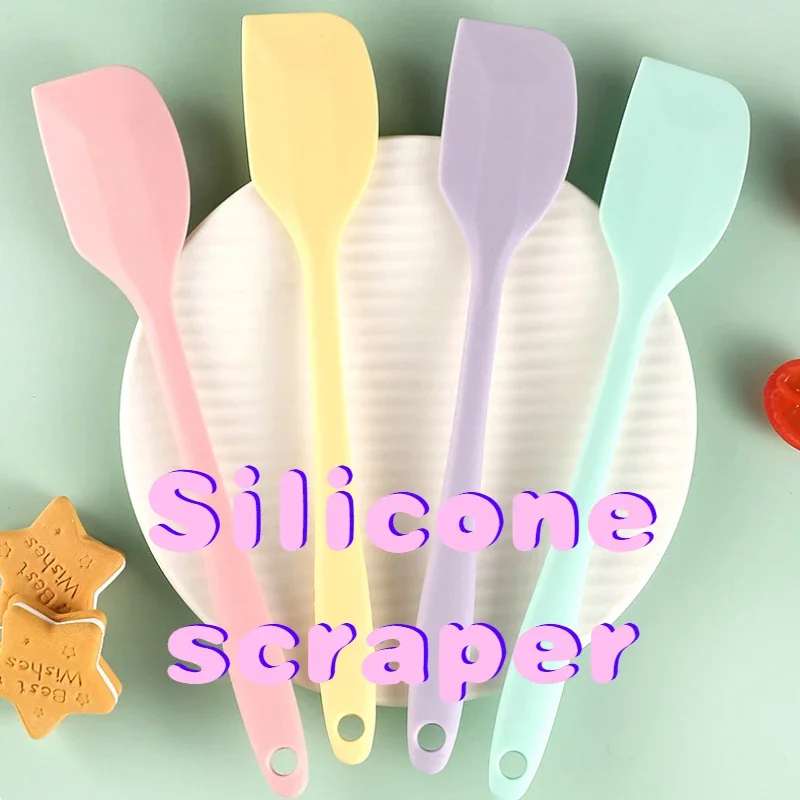 Food-Grade Silicone Cake Spatula Kitchen Butter Cream Mixer Non-Stick Cookie Pastry Scraper Cooking Baking Tools Bakeware