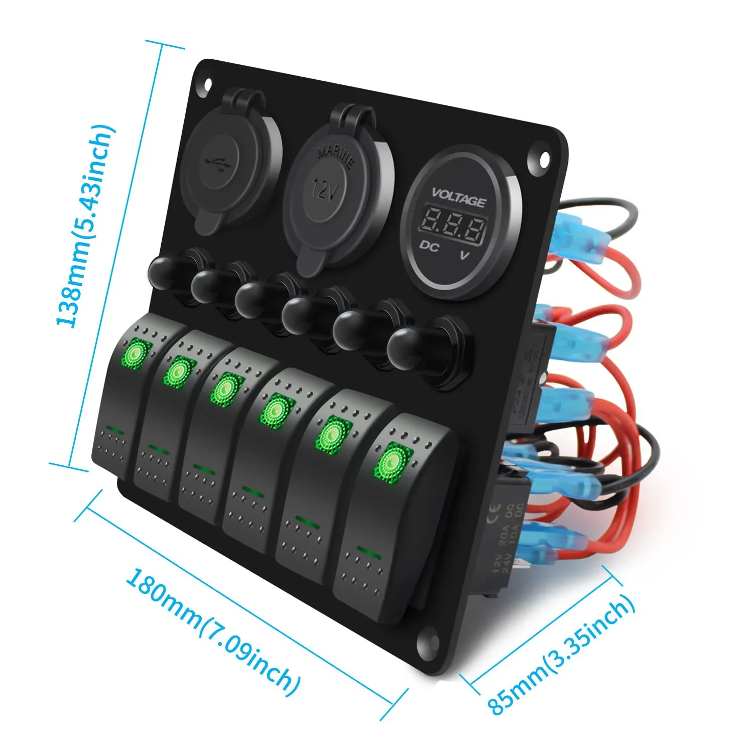 Yacht, Ship, RV Switch Panel, Self Towing Small Trailer Lathe Control System 12v24v