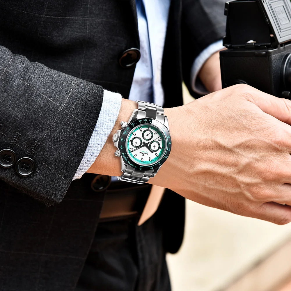 2025RollsTimi أحدث ساعة ميكانيكية للرجال عادية قمة الموضة الياقوت ساعة أوتوماتيكية للرجال الفولاذ المقاوم للصدأ الرياضة كرونوغراف