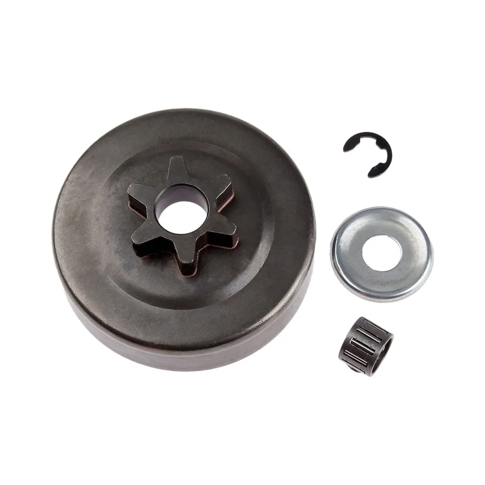 1 Set Sprocket 3/8 Pitch 6T Washer E-Clip Kit for chainsaw Clutch Drum Replacement Set Tool For MS170 180 for chainsaw Parts