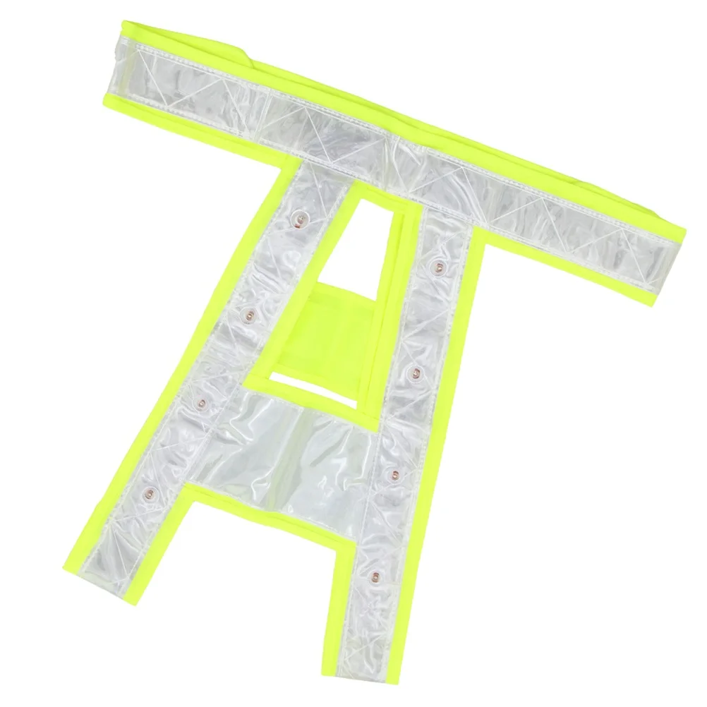 

Reflective Safety Vest High Visibility Clothing Night Running Gear Adjustable Luminous Strap Polyester Traffic B Cycling Jogging