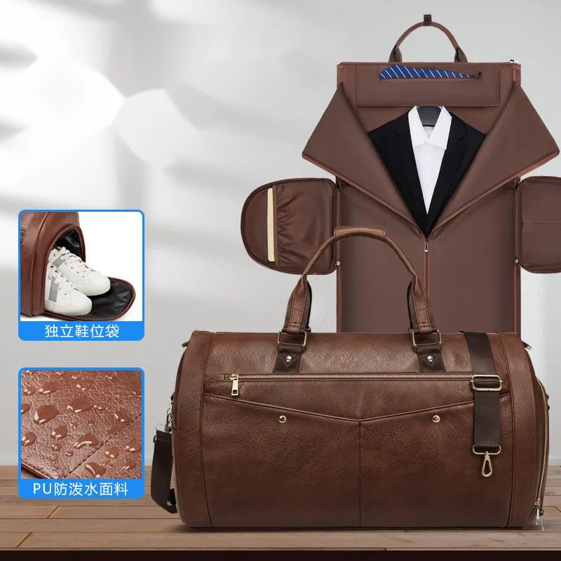 

Foldable Duffle Bag Suit Travel Bag Waterproof Extra Large Weekend Bag Portable Leather Flight Bag With Shoe For Men Women