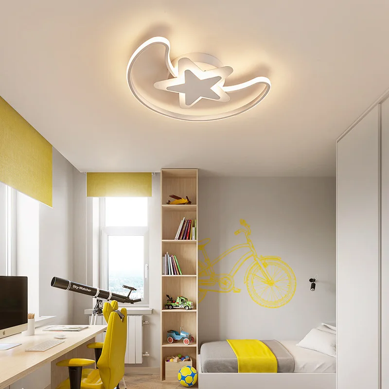 Moderna lampada da soffitto a LED per la camera dei bambini soggiorno camera da letto lampadario a soffitto a stella per interni decorazioni per la casa apparecchio di illuminazione lustro