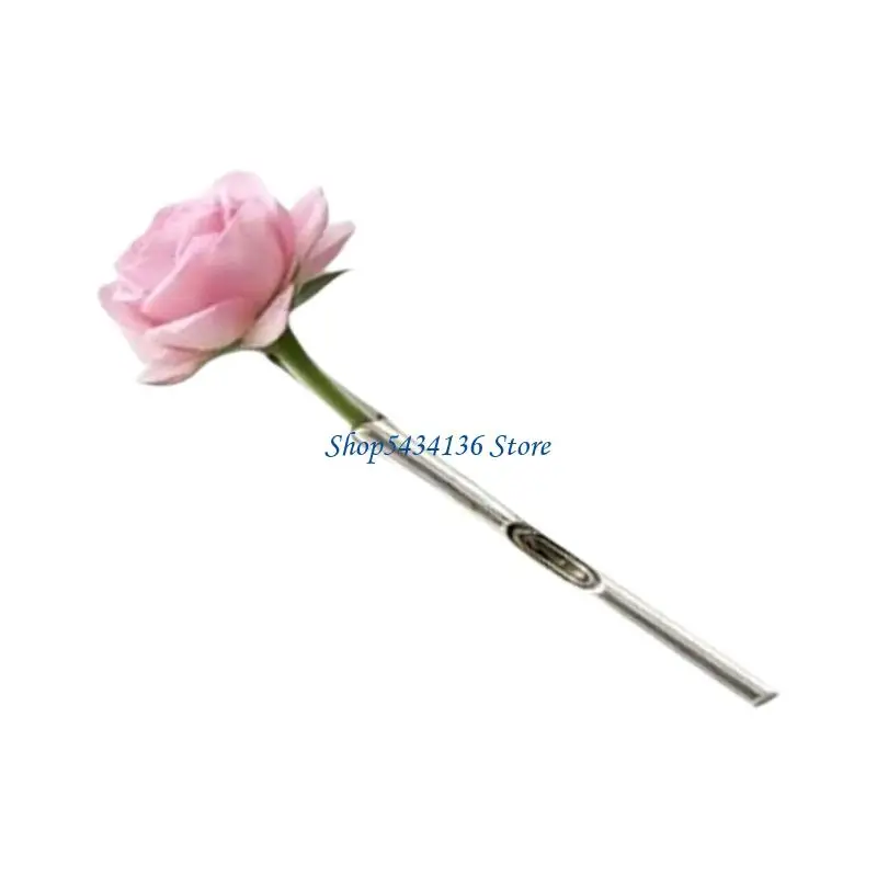 H7ED Elegant Branch Flower Insert Brooch Lapel Pin DIY Wearable Holding Dried Flower