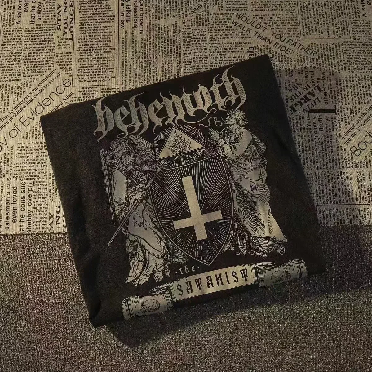 

Anime Men T Shirt Demon Print Gothic Oversized Clothes Women T Shirt Punk Vintage Streetwear Short Sleeve Fashion Tee Y2k Tops