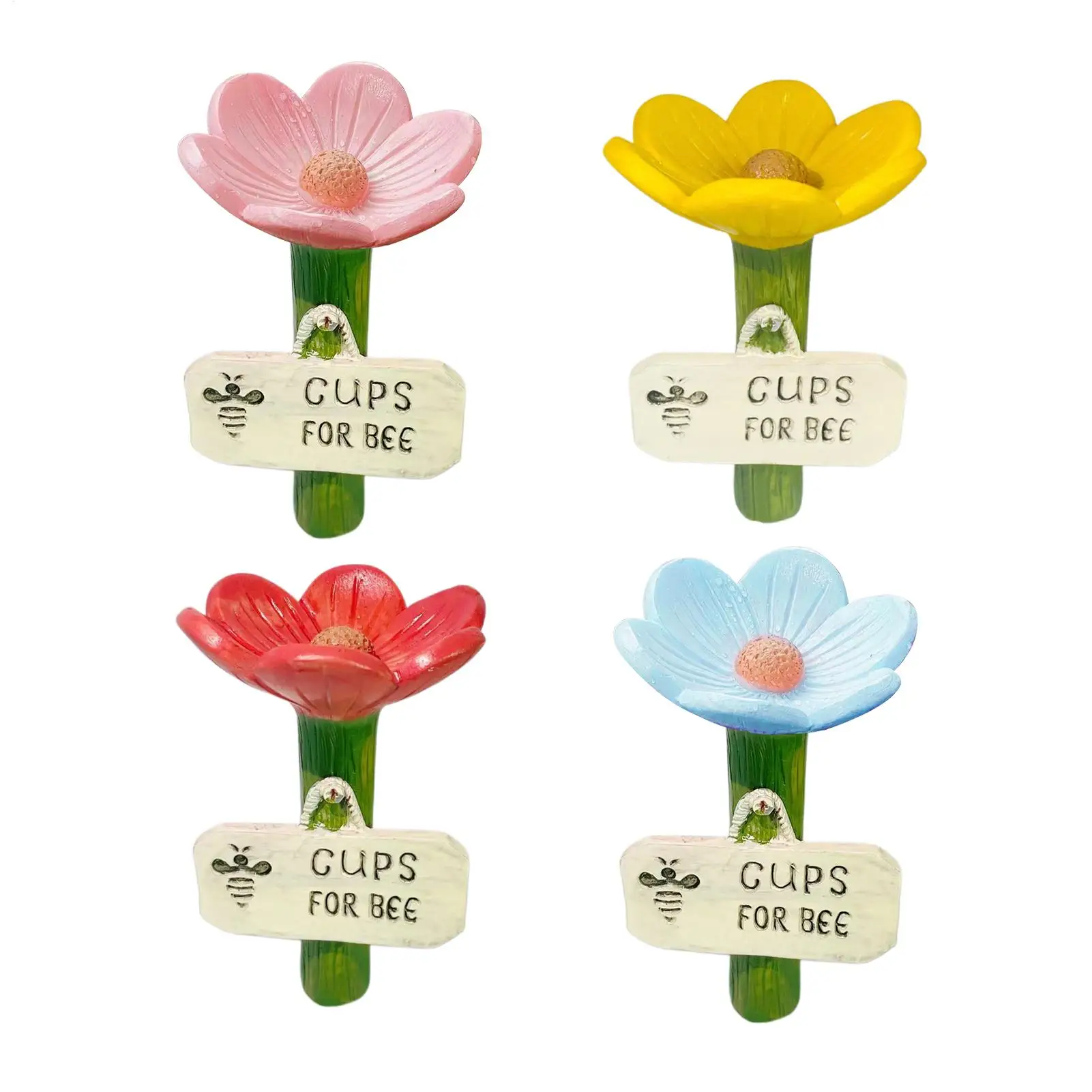 Bienen-Tränke in Blumenform, Bienenfutterspender, Trinkbecher, Hygienische, Bunte Trinkschalen für Durstige Bestäuber, für Garten, Rasen, Terrasse, Bauernhof