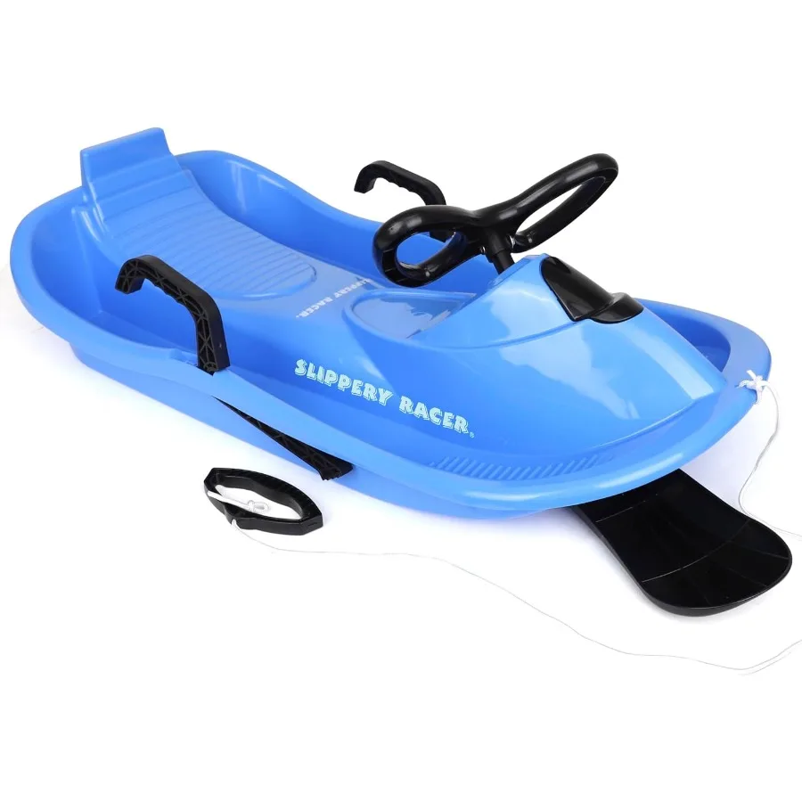 زلاجة ثلجية قابلة للتوجيه لسباق الإنحدار، إطار من الألومنيوم خفيف الوزن، تصميم أحمر، انزلاقي ناعم وتحكم سهل #1