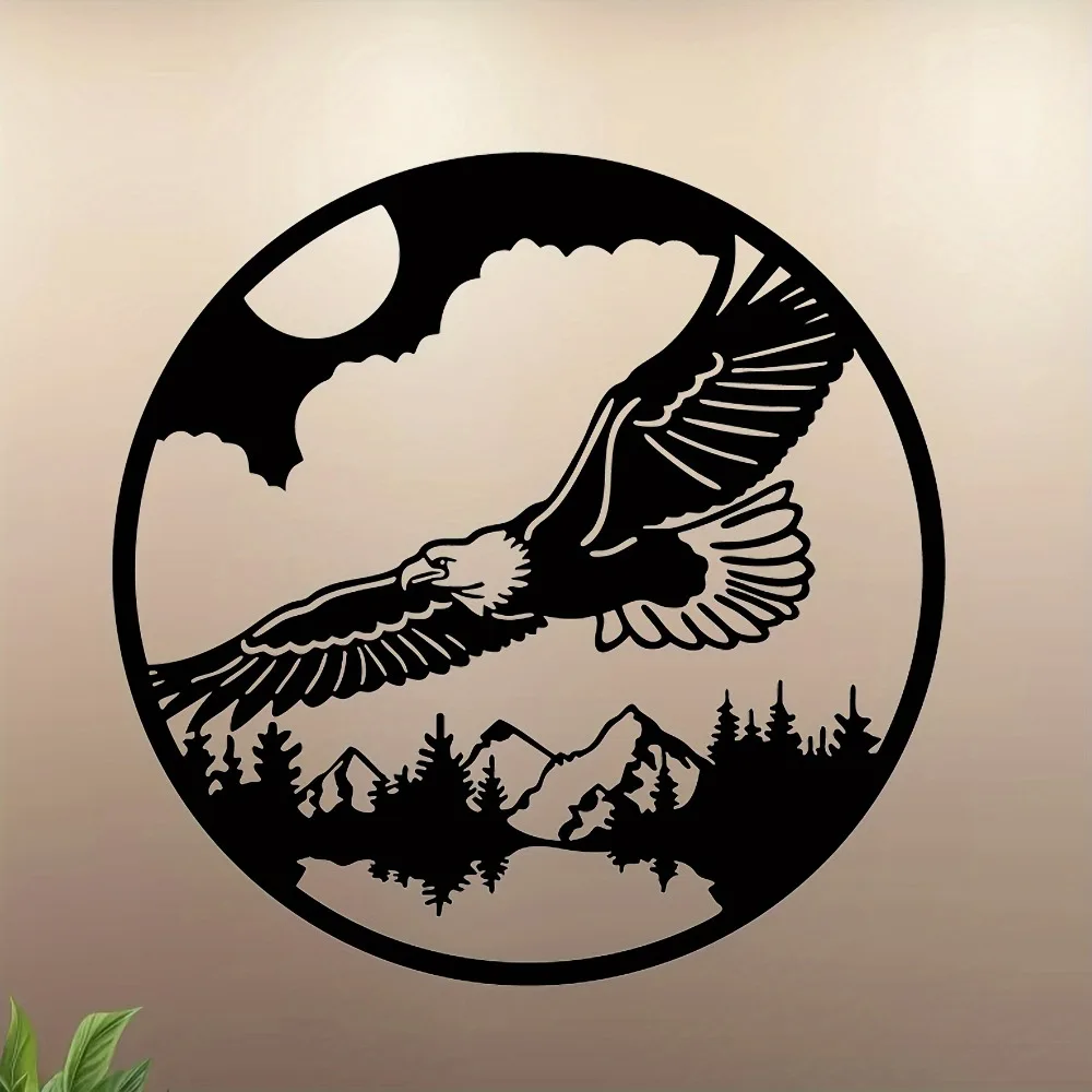 CIFBUY – sculpture murale en fer, aigle naturel en métal, imperméable, pour la maison, le salon, décoration suspendue, cadeau