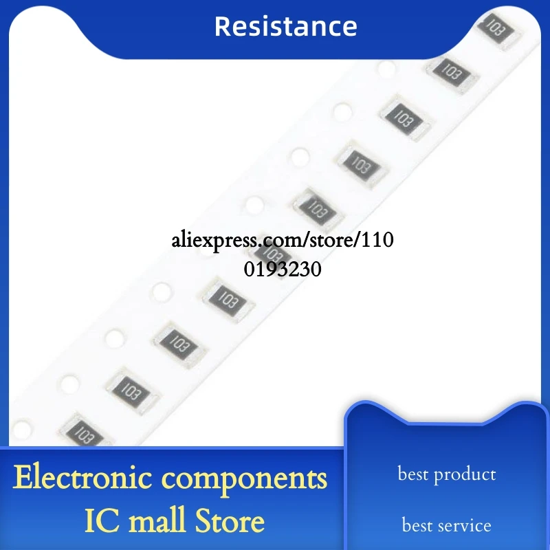 5000PCS  0603 Resistor SMD Accuracy 1% 0 ohm ~ 10M ohm 1K 2.2K 3.3R 5.1R 10K 100K 510K 220K 330R 0.1R 1R5 10R 100R 150R 220R  1M