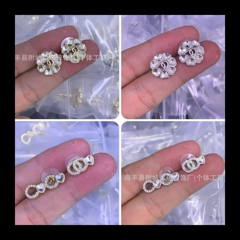 جديد جديد الحب جولة الجوف وأقراط الذهب الخفيف الحب حافة خاتم الماس بسيط #1