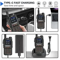 Baofeng Official Store UV-18 Pro Walkie Talkie 5W Wireless Copy Frequency 999CH NOAA Long Range Type-C Ham Two Way Radio NO GPS