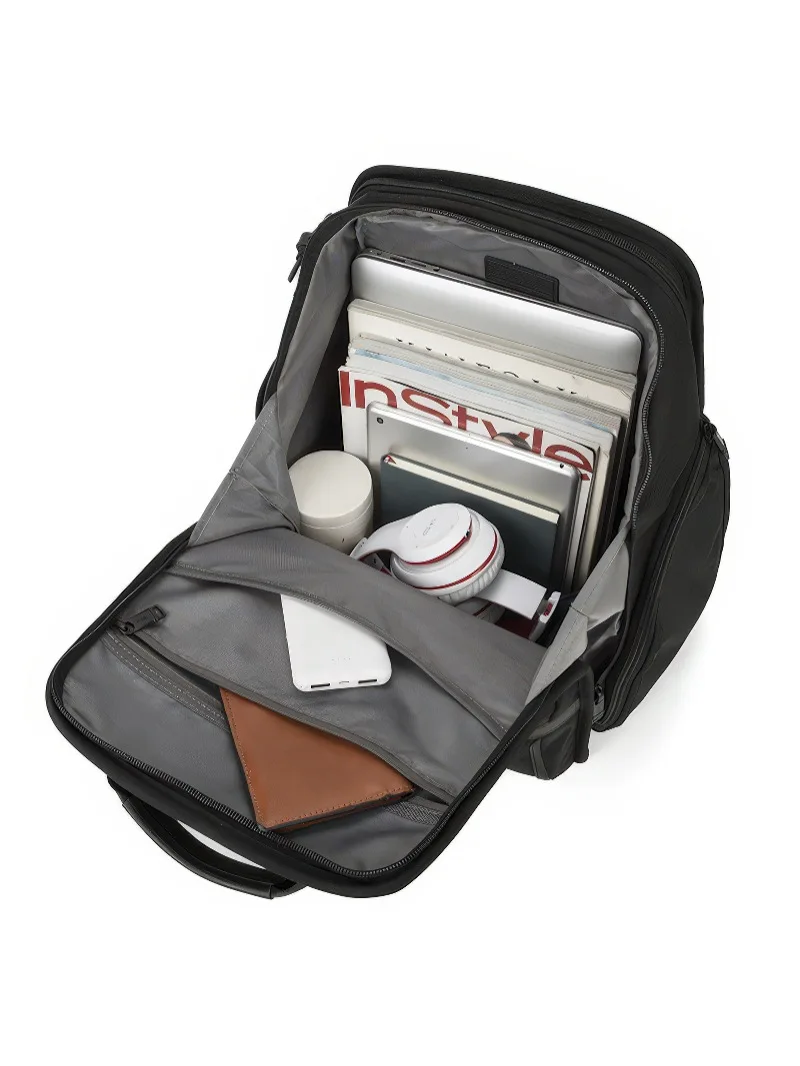 Mochila de nailon de gran capacidad para hombre: diseño duradero y resistente al agua para el trabajo, viajes y viajes diarios 2603173