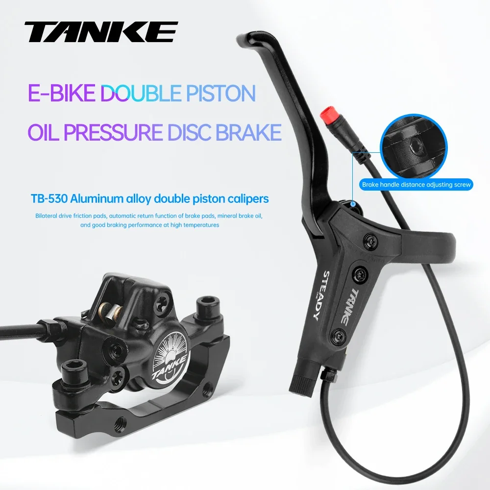 TANKE E-Bike Hydraulic Disc Brake,Power Off for Driving Oil Disc Brake,MTB Bicycle Brake Caliper Parts,Electric Folding Bicycle