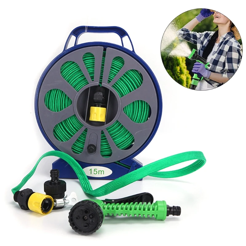 Lightweight Expandable Garden Hose Foldable 590inch Has No Kinks Flexibility Ultra-sturdy PVC Fittings and Double Latex Core