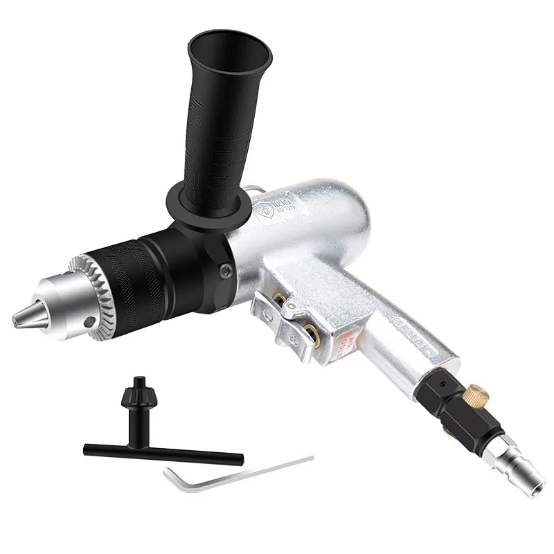 Taladro neumático, taladro de aire de 10Mm/13Mm, taladro de aire tipo pistola de tres mandíbulas, potente máquina de taladrar neumática Bd-7217/9