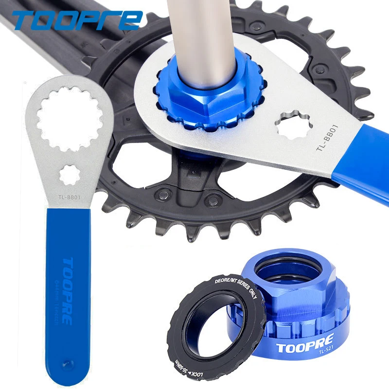 Bicycle Bike Direct Mount Chainring Lockring Tool Sleeve Remover Installation with Wrench Spanner For M7100/M8100/M9100 XT