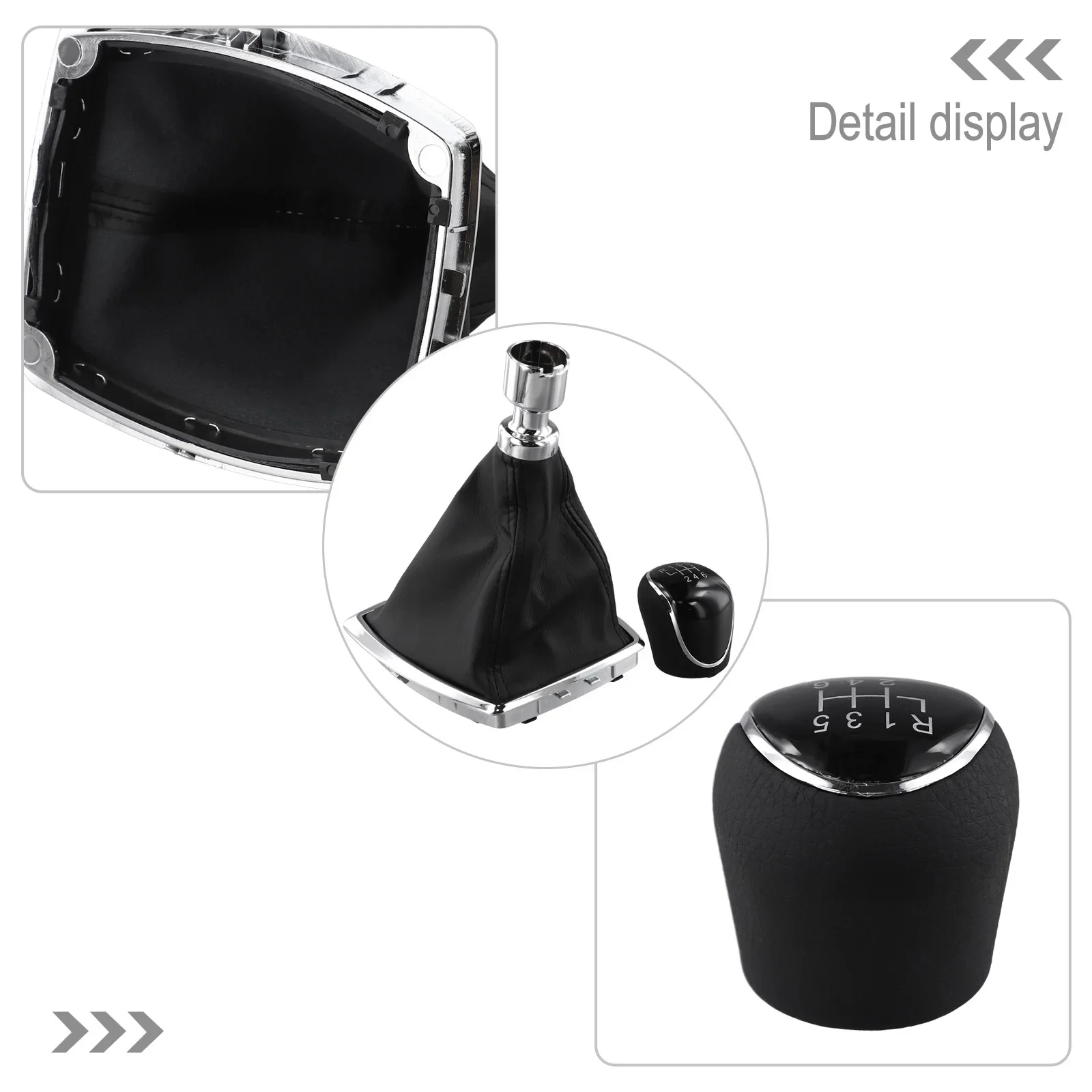 

Driving Experience Enhancement Gear Knob 6-speed High-quality Materials Leather And Plastic Premium Driving Experience