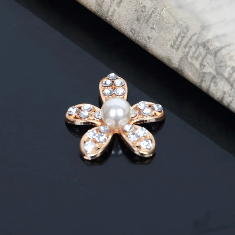 Engood 100Pcs  Long-legged Starfish Flower Rhinestone Buttons Sewing Trim & Embellishments Craft Buckles Party DIY Accessories