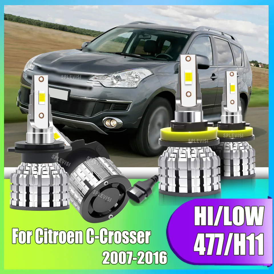 

DustGuard Auto LED Headlight High/Low 24000LM 240W - IP67 Rated For Citroen C-Crosser 2007 2008 2009 2010 2011 2012 2013-2016