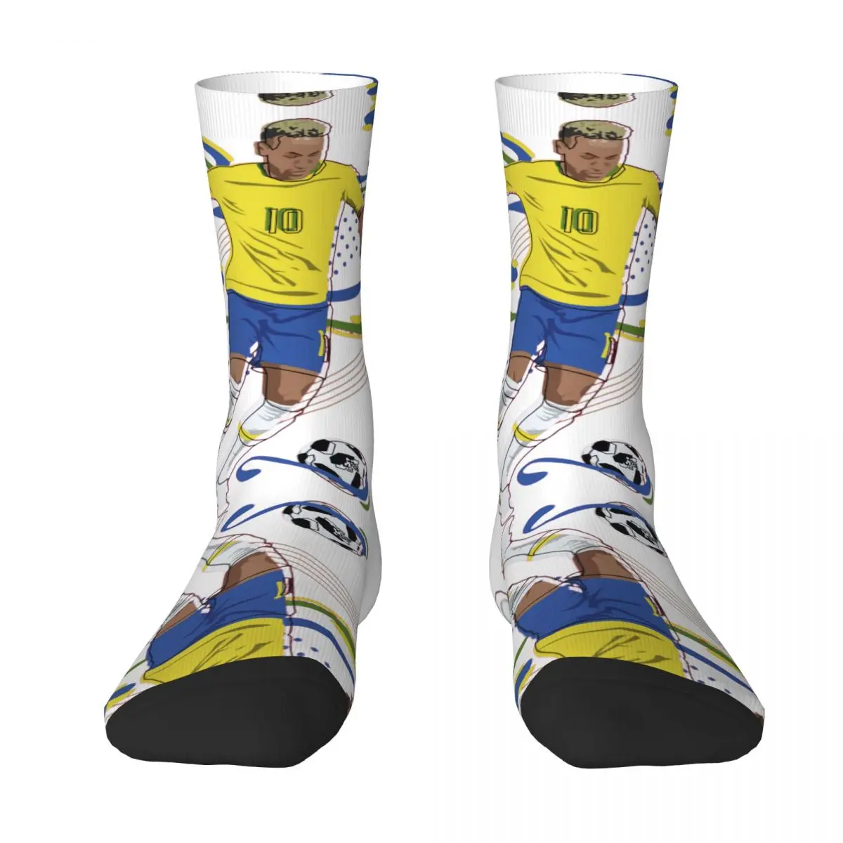 Neymar And Jr Brazil Celebrate Soccer Striker 31 Funny Sarcastic Vintage Infantry pack Elastic Socks