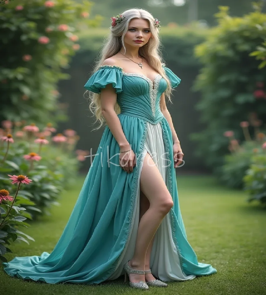 

Elven Viking Prom Dress With High Slit Cap Sleeve Lace Medieval Evening Dress 2025 Chiffon Enchanting Formal Party Customized