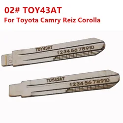 5 10 pz #02 linea incisa TOY43AT metallo non tagliato vuoto Keydiy Xhorse chiave a distanza lama per Toyota Corolla corona Camry Corolla Vios