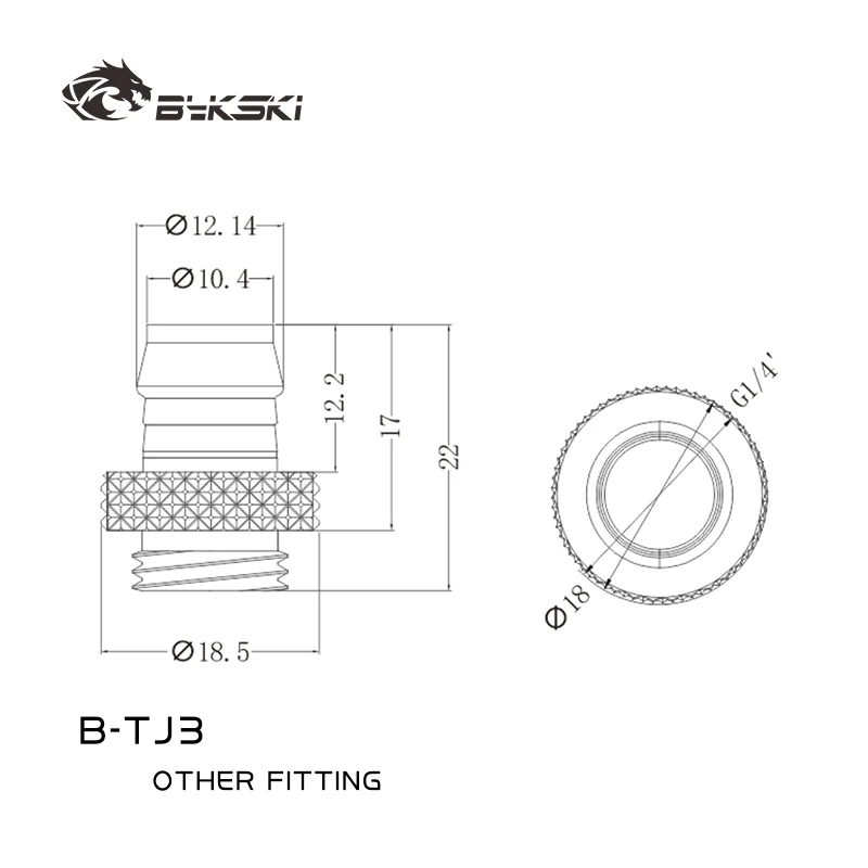 

Bykski Fill Liquid Fitting Use for 9.5*12.7mm / 10*16mm Soft Tube G1/4'' Computer Accessories 3/8 Hand Tighten Joint B-TJ3