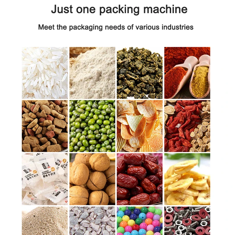 

5-500G Quantitative Filling Packaging Machine Electric Double Weighing Sealer Small For Snacks Granular Powder