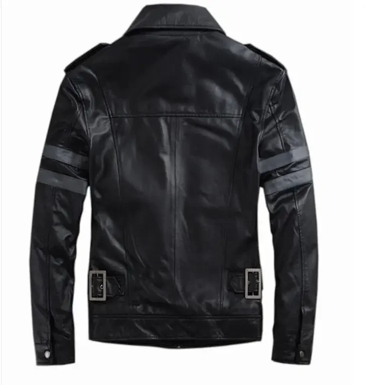 Gentlemen Cavalier PU Leather Jacket for Resident Evil 6 Game cosplay Jacket for Biohazard Motorcycle Fashion Outerwear Coat