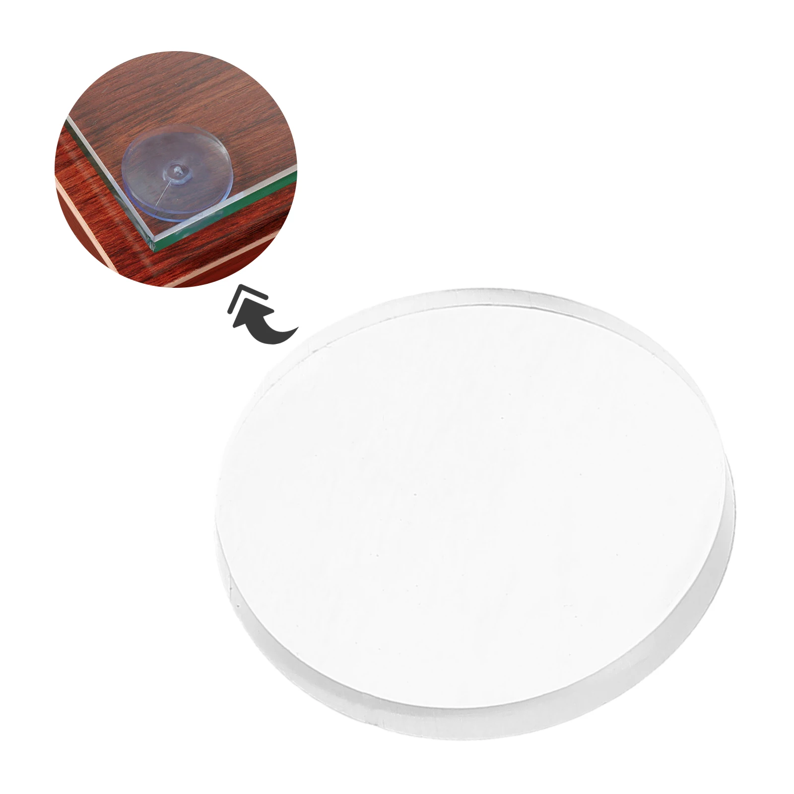 

120pcs Glass Table Top Pads Anti Slip Clear Furniture Bumpers Dual Sided Suction Silicone Protection For Office Desk Coffee