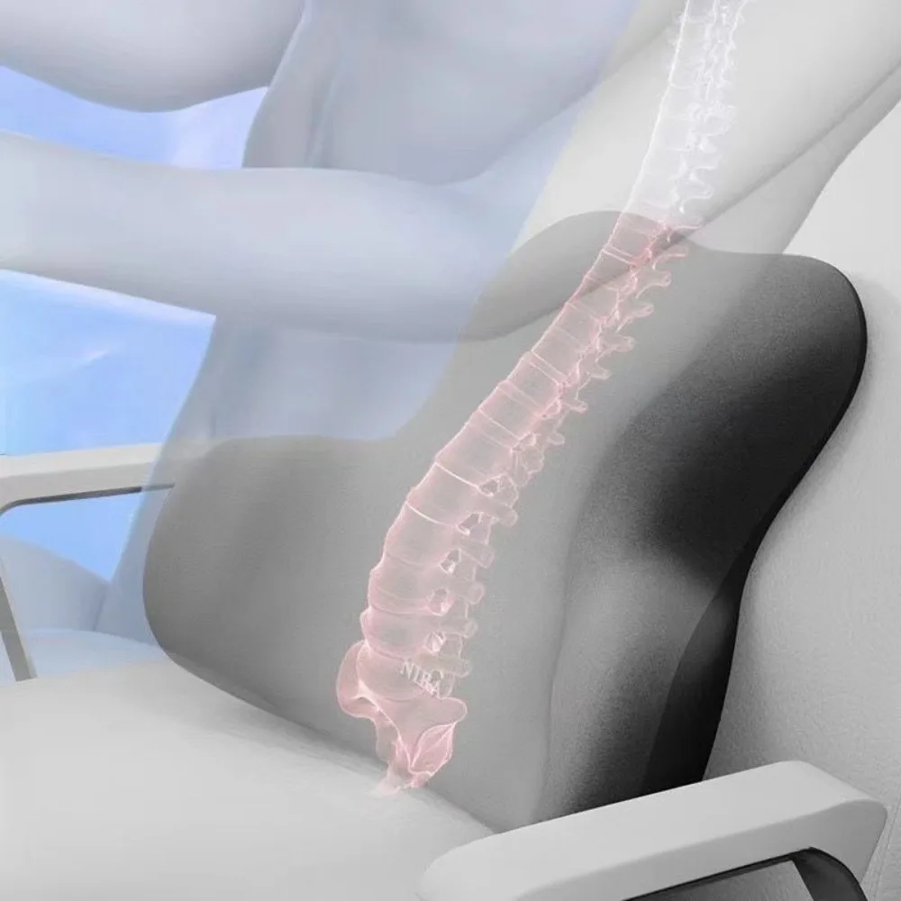 

Регулируемая поясничная подушка для офисного кресла, эргономичная подушка для поддержки спины, для рабочей станции