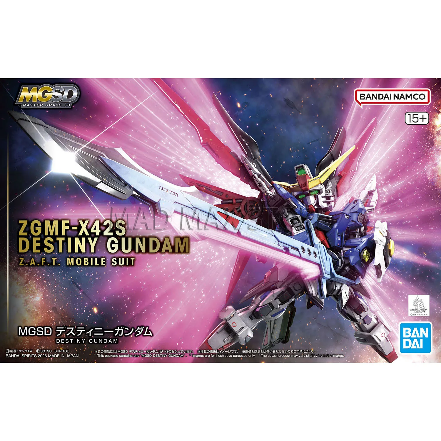 

Original Genuine Bandai Model Kit Gundam MGSD Destiny Gundam Assembly Action Figure Anime Model Toys Gifts Figurine Collections