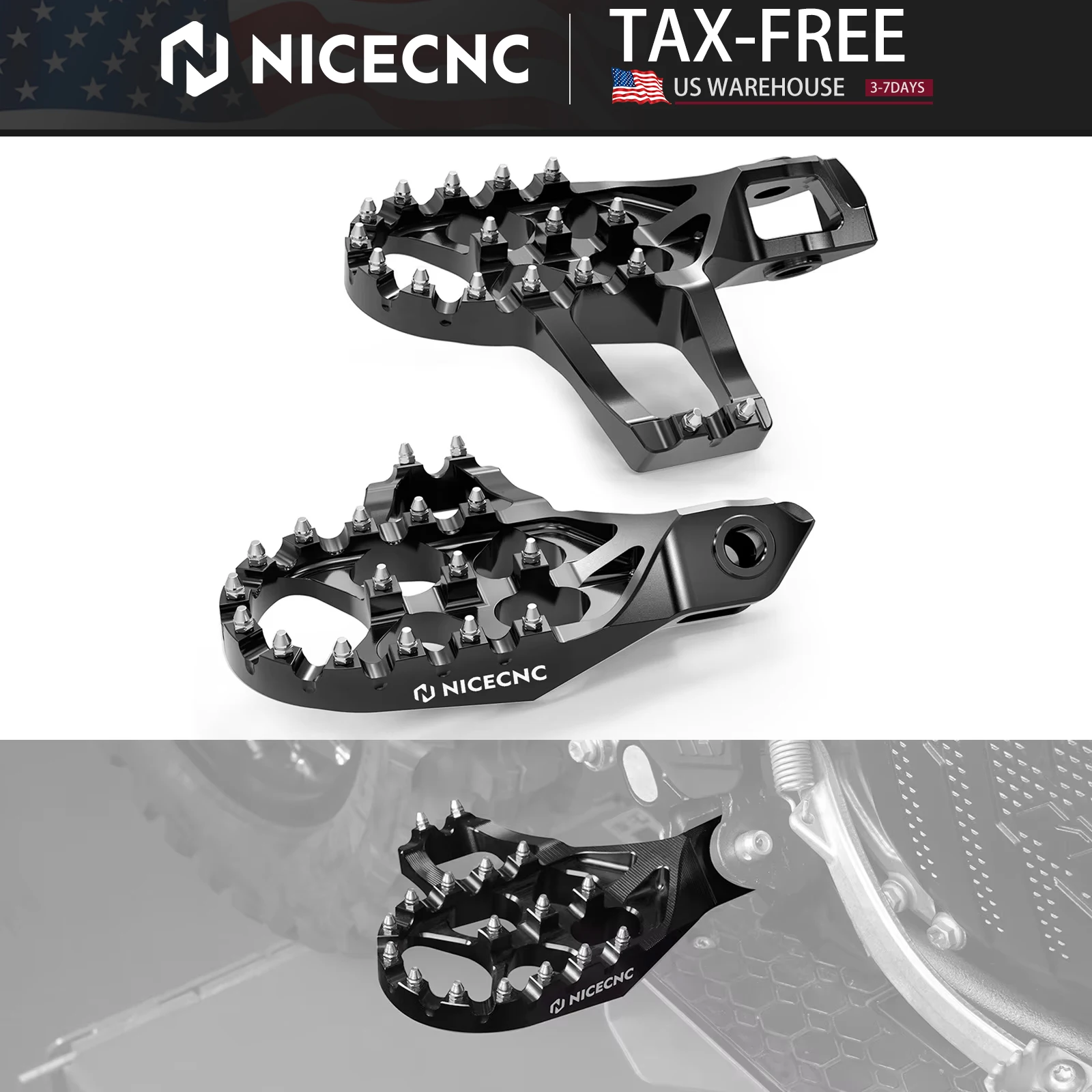 ل KTM EXC 300 2024 2025 موسع أوتاد القدمين مساند القدمين إلى الخلف EXC-F 350 SXF 450 XC XCF XCW ل Husqvarna TE300 GasGas EC300