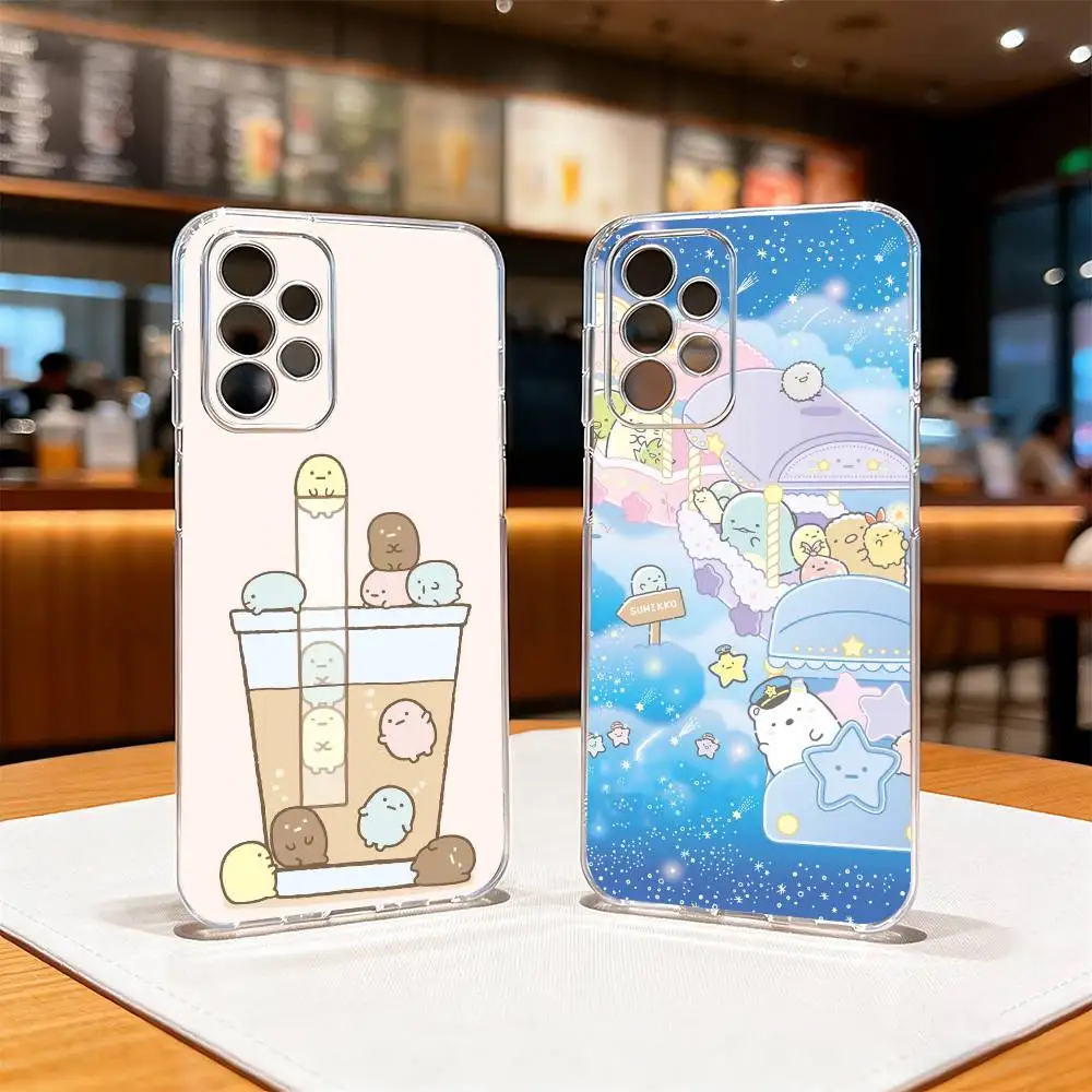 D-Sumikko Gurashi-i Phone Case For Samsung S25,S24,S21,S22,S23,S30,Ultra,S20,Plus,Fe Transparent Cover
