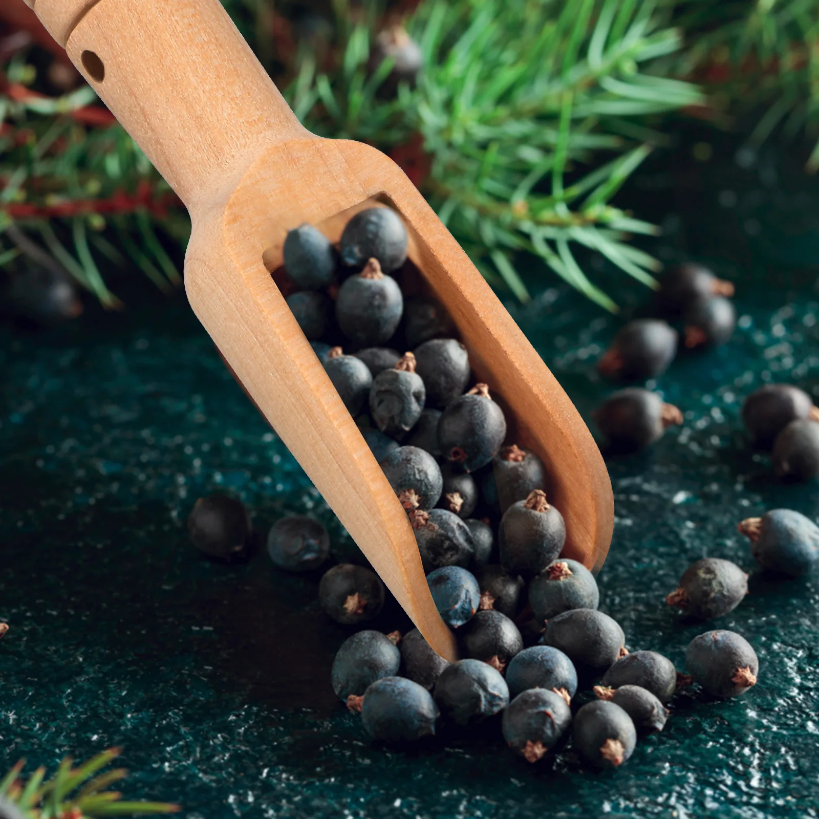 

9pcs Small Wooden Scoops Exquisite Mini Wood Spoon For Tea Bath Salt Coffee Jar Kitchen Restaurant Use