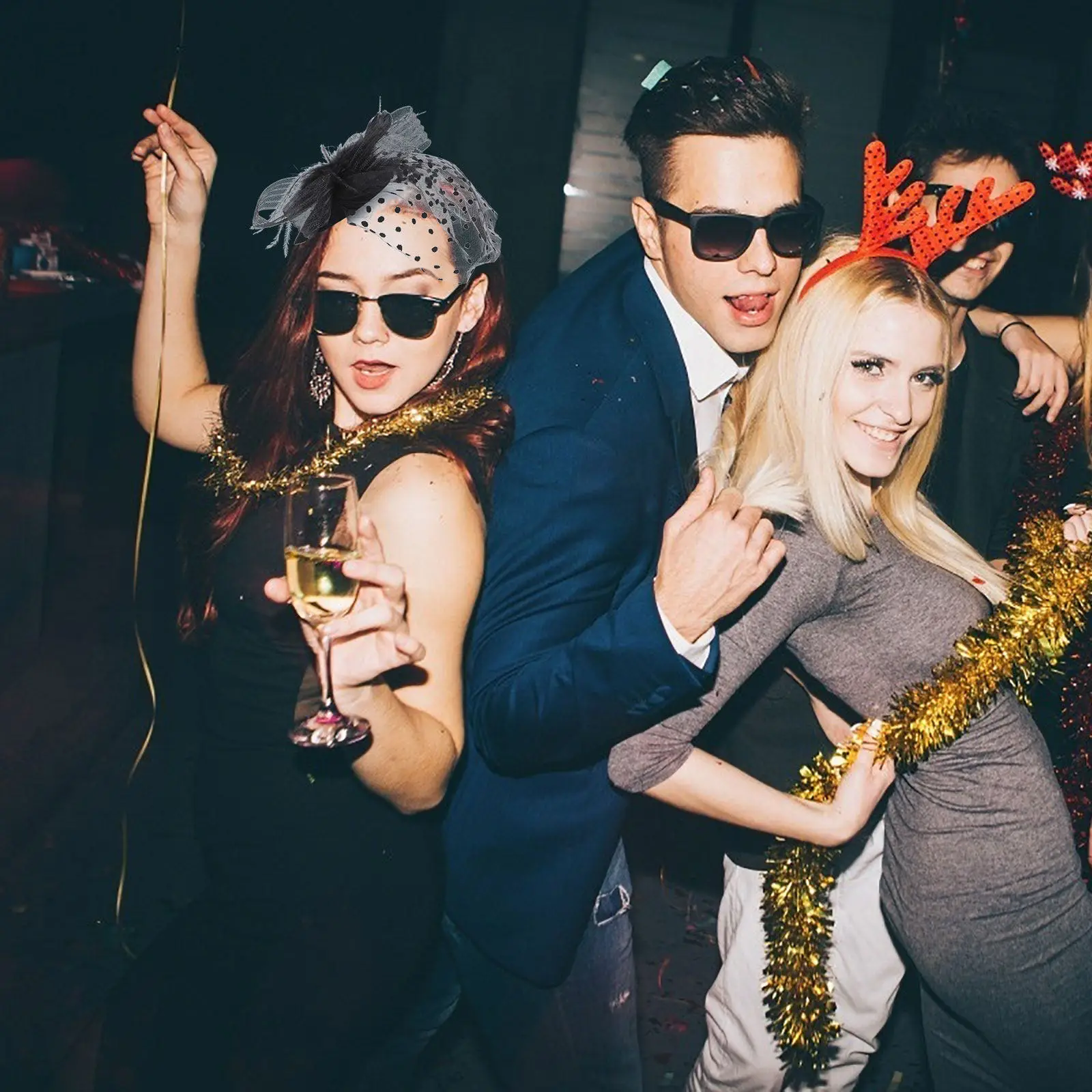 

Комплект из 2 предметов: ретро-шляпка из сетки и перчатки с маской для лица, аксессуар для банкетов, свадеб, вечеринок, фотосессий, к платью-ципао