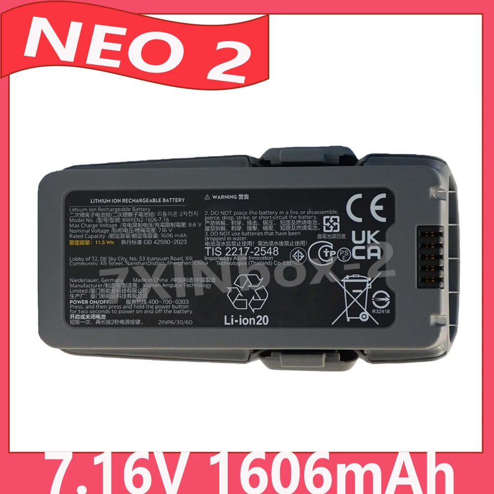 

1606mAh Original Intelligent Flight Battery For DJI NEO 2 Flight Time 19 Minutes Battery Spare Parts Accessories