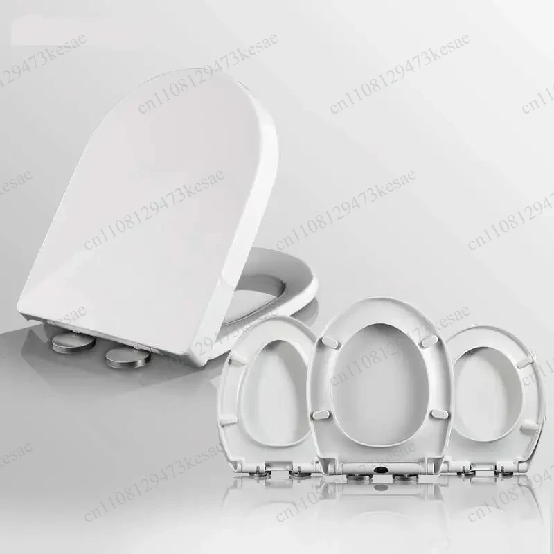 Thickened V/U Shape Toilet Seat & Lid | Premium Household Bathroom Bidet Seat Board Slow Close Cover