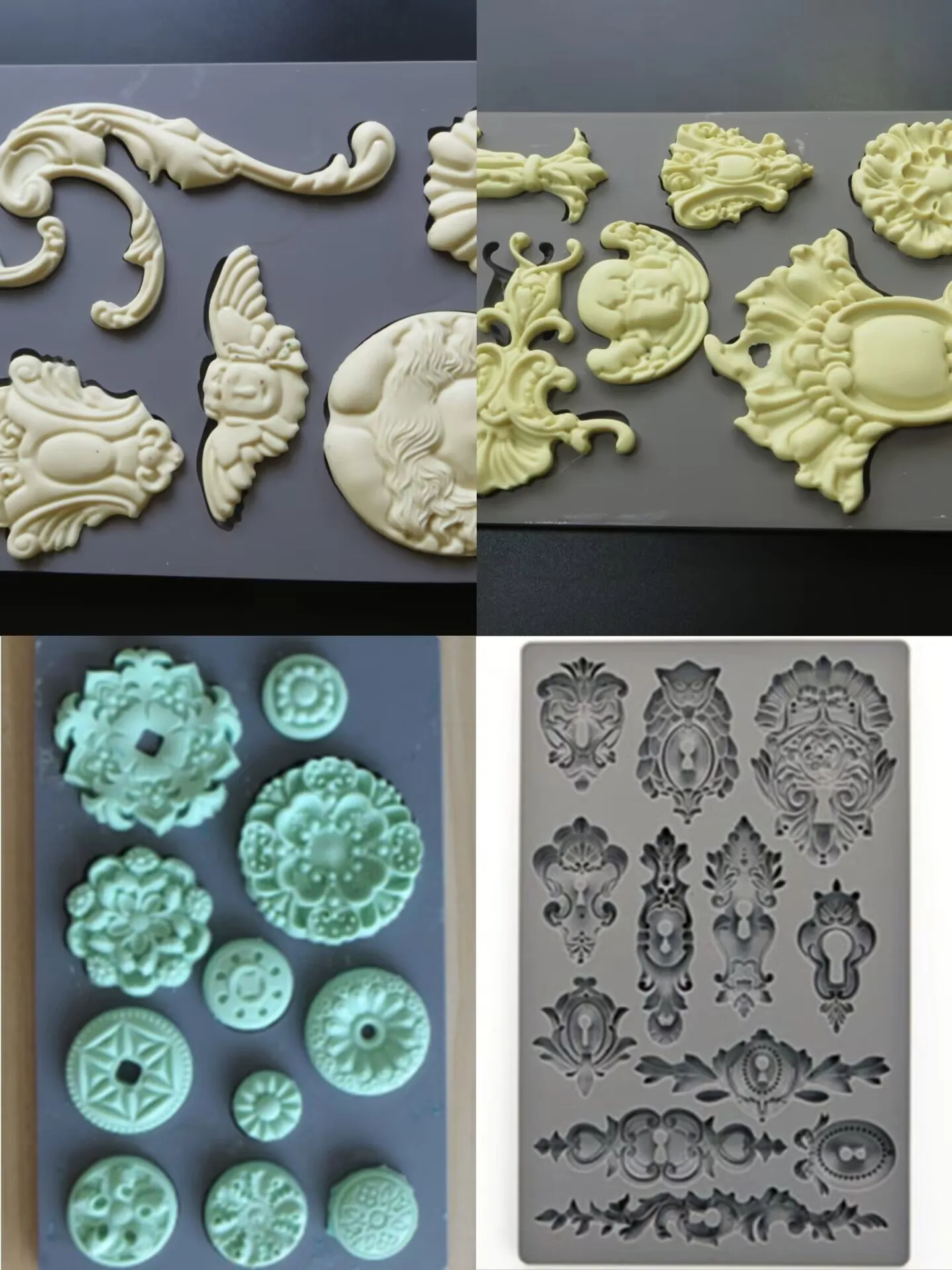 

fondant silicone mold cake decoration mold sugar craft tools clay DIY handmade food grade vintage art decor molds PRZY