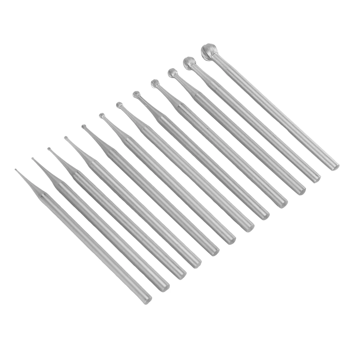 A99T 12Pcs Round Shape Ball Burr Set - 3/32Inch Shank Jewelry Making Burs Round Ball Shape Engraving Bits