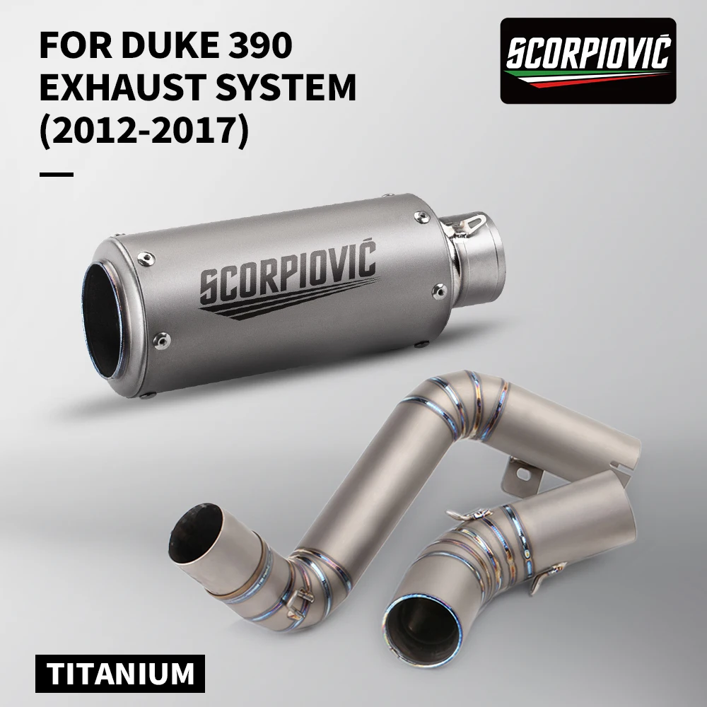 Motorcycle Exhaust full system middle pipe Muffler for DUKE 200 DUKE 250 DUKE 390 2012-2017