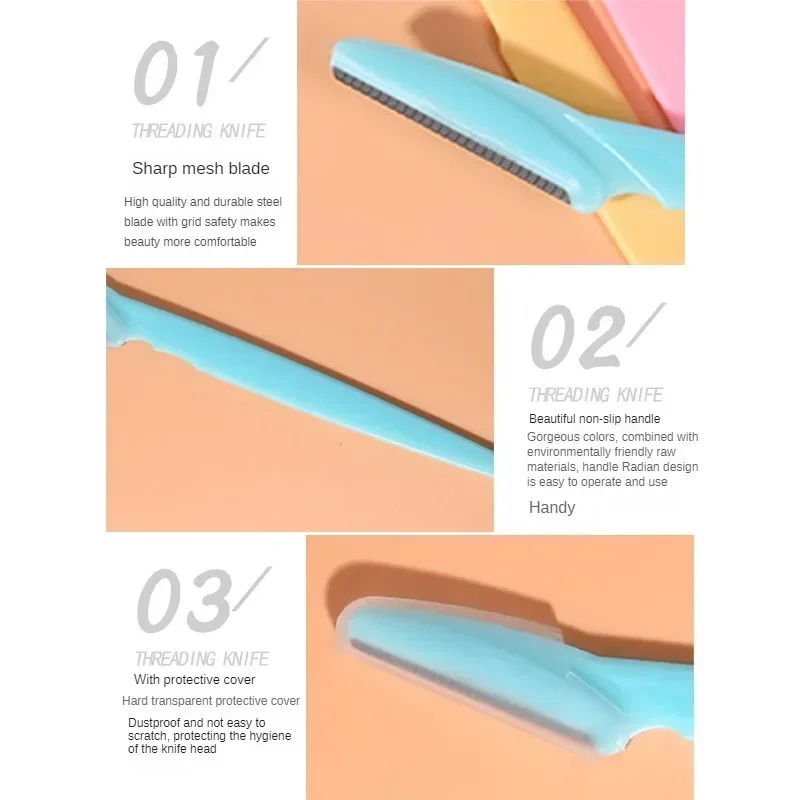 1-3Pcs Eyebrow Trimmer Blade Shaver Face Razor Eye Brow Epilation Hair Removal Cutters Razor Woman Portable Make Up Tools