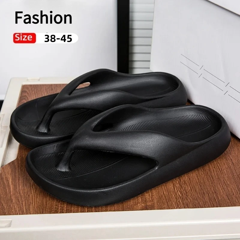 

Summer Men's Slippers Platform Beach Sandals EVA Casual Flip-flops Indoor Slippers Outdoor Pinch Garden Slippers Size 38-45