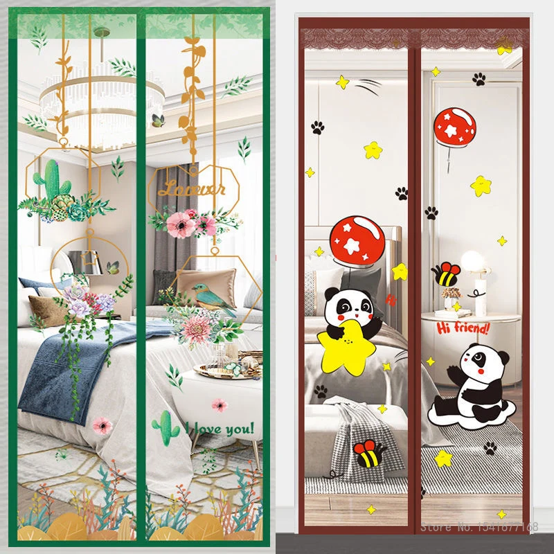 Magnetic Screen Door Curtain, Anti Mosquito Net, Insect Fly Bug Curtains, Automatic Closing Mesh, Summer