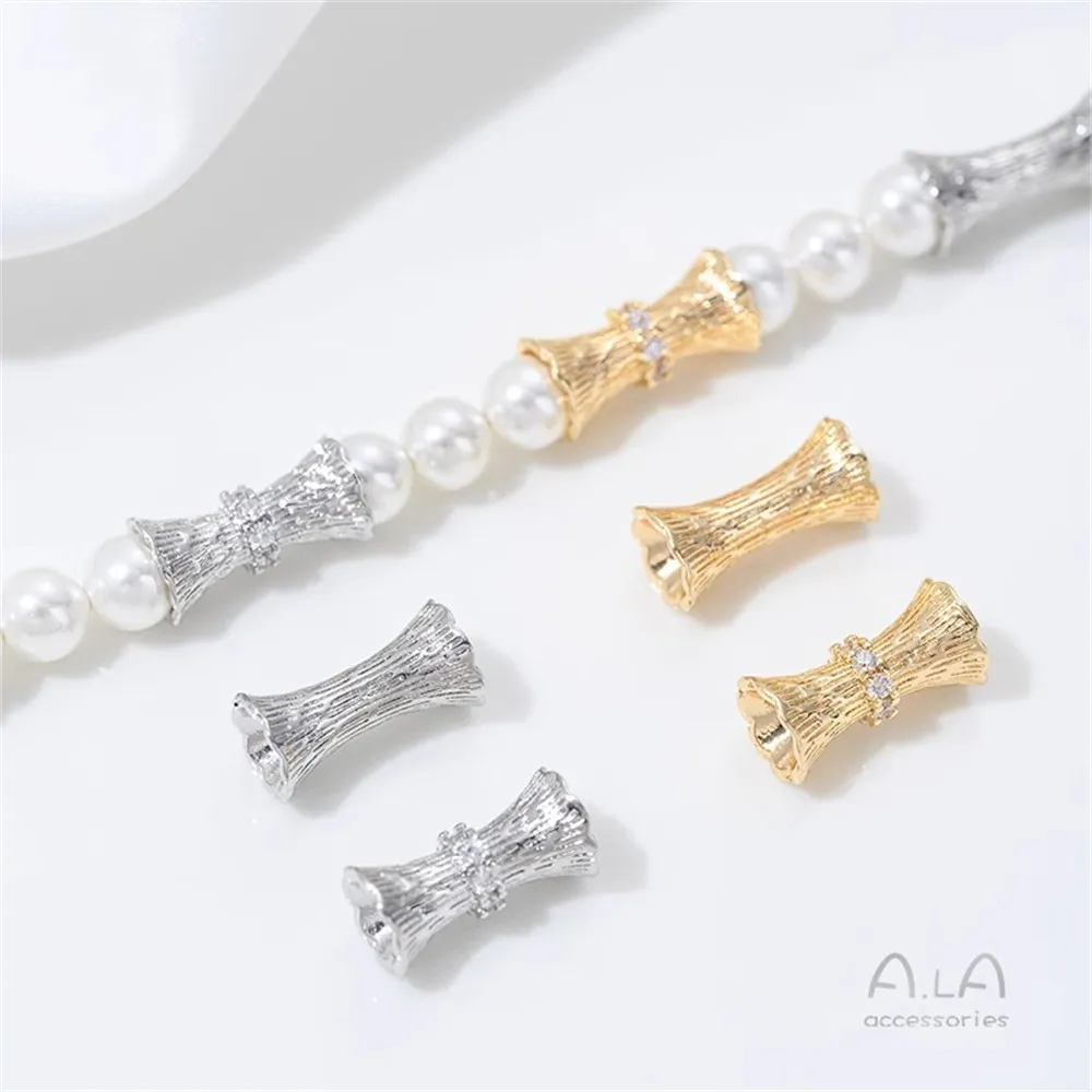 

14K Gold Tree Pattern Bucket Beads Small Waist Beads Double-sided Flower Tray Accessories DIY Handmade Beaded Jewelry Materials