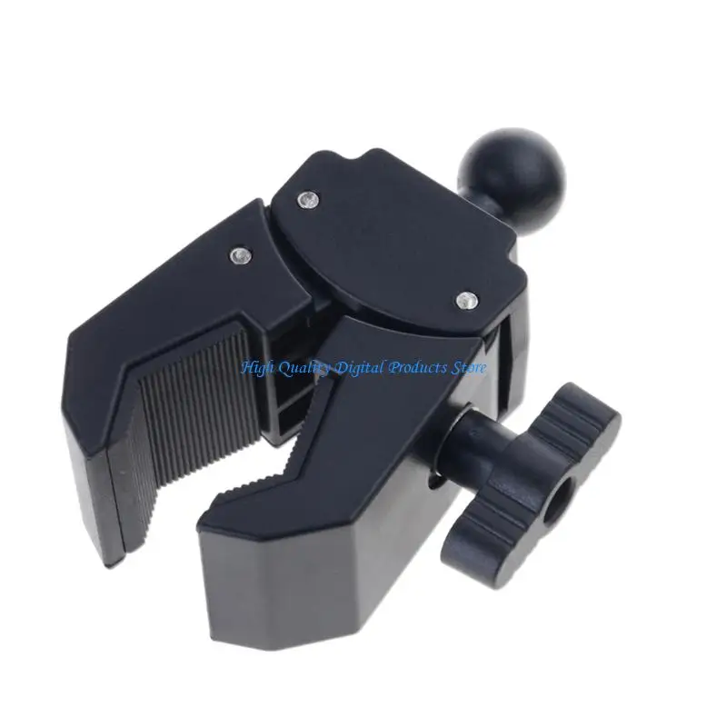 U2JE Phone and Pad Screen Mount with 13 to 47 mm Tube Clamp, Ball Joint Positioning for Camera Stand, Work Post, and Bike Tube